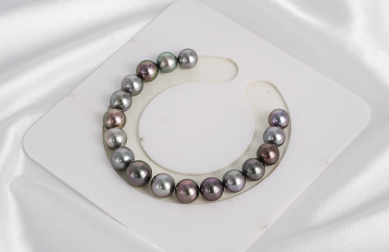 17pcs "Chervey" Cherry Mix Bracelet - R/SR 8-10mm AAA/AA quality Tahitian Pearl - Loose Pearl jewelry wholesale