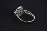 Rhodium Plating Ring for Single Pearl Flexible size - Loose Pearl jewelry wholesale