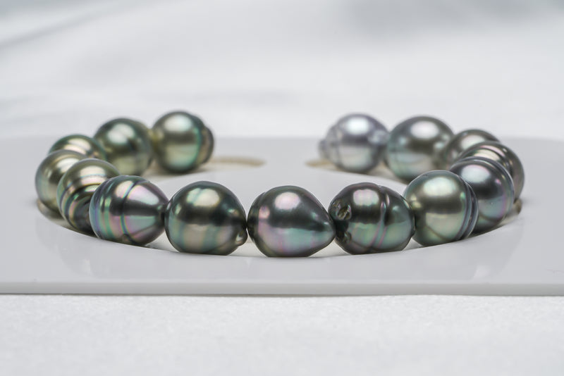 15pcs "Special" Pastel Bracelet - Semi-Baroque/Circle 9-10mm AAA/AA quality Tahitian Pearl - Loose Pearl jewelry wholesale