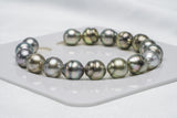 17pcs "Gold Ribbon" Golden Pastel Bracelet - Circle 9mm AAA/AA quality Tahitian Pearl - Loose Pearl jewelry wholesale