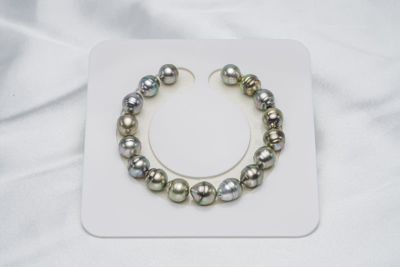 17pcs "Gold Ribbon" Golden Pastel Bracelet - Circle 9mm AAA/AA quality Tahitian Pearl - Loose Pearl jewelry wholesale