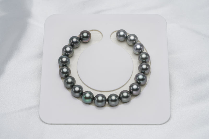18pcs "De Vil" Fading Bracelet - Round/Semi-Round 9mm AAA quality Tahitian Pearl - Loose Pearl jewelry wholesale