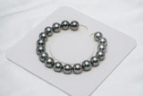 18pcs "De Vil" Fading Bracelet - Round/Semi-Round 9mm AAA quality Tahitian Pearl - Loose Pearl jewelry wholesale