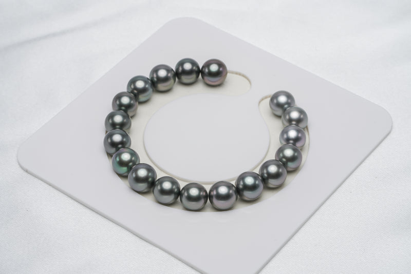 18pcs "De Vil" Fading Bracelet - Round/Semi-Round 9mm AAA quality Tahitian Pearl - Loose Pearl jewelry wholesale