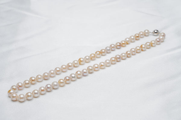 44pcs Fresh Water Pearl Necklace - Near-Round 7-8mm A quality - Loose Pearl jewelry wholesale