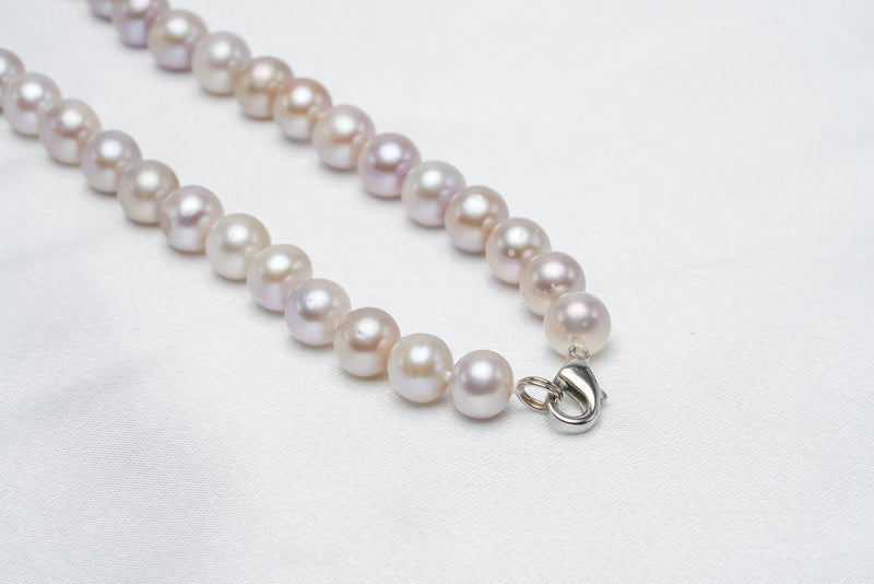 55pcs Fresh Water Pearl Necklace - Near-Round 7-8mm A quality - Loose Pearl jewelry wholesale