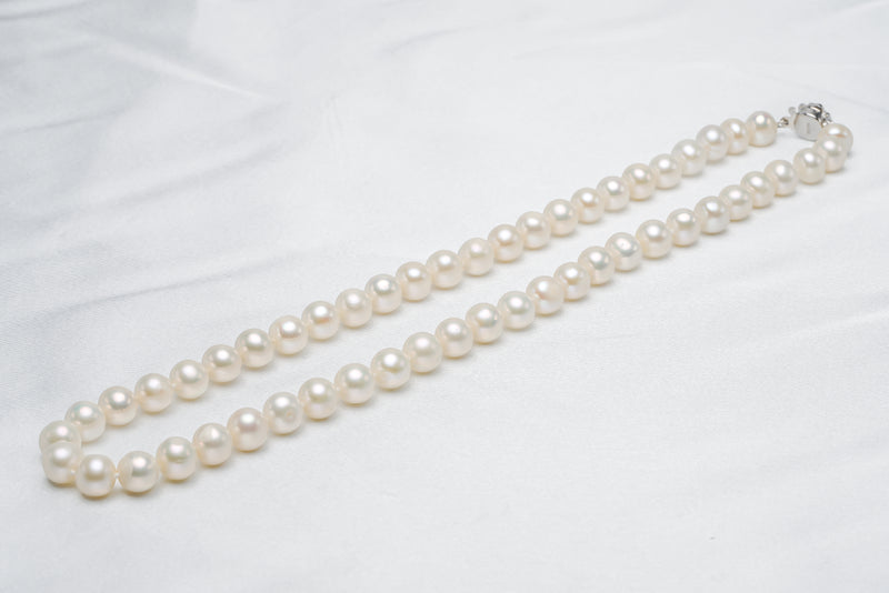 52pcs Fresh Water Pearl Necklace - Near-Round/Semi-Round 7-8mm A quality - Loose Pearl jewelry wholesale