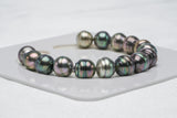 15pcs "Tell" Multi Bracelet - Circle 10mm AAA quality Tahitian Pearl - Loose Pearl jewelry wholesale