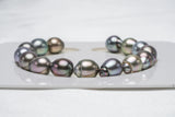 15pcs "Big Hat" Pastel Multi Bracelet - Semi-Baroque 9mm AAA/TOP quality Tahitian Pearl - Loose Pearl jewelry wholesale