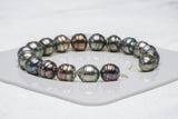 18pcs "Rides" Multi Bracelet - Circle 9mm AAA/AA quality Tahitian Pearl - Loose Pearl jewelry wholesale