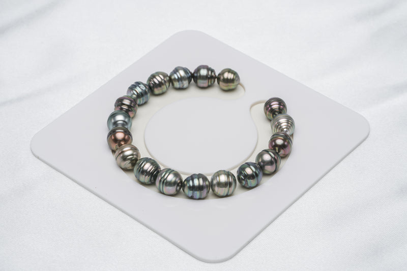 18pcs "Rides" Multi Bracelet - Circle 9mm AAA/AA quality Tahitian Pearl - Loose Pearl jewelry wholesale