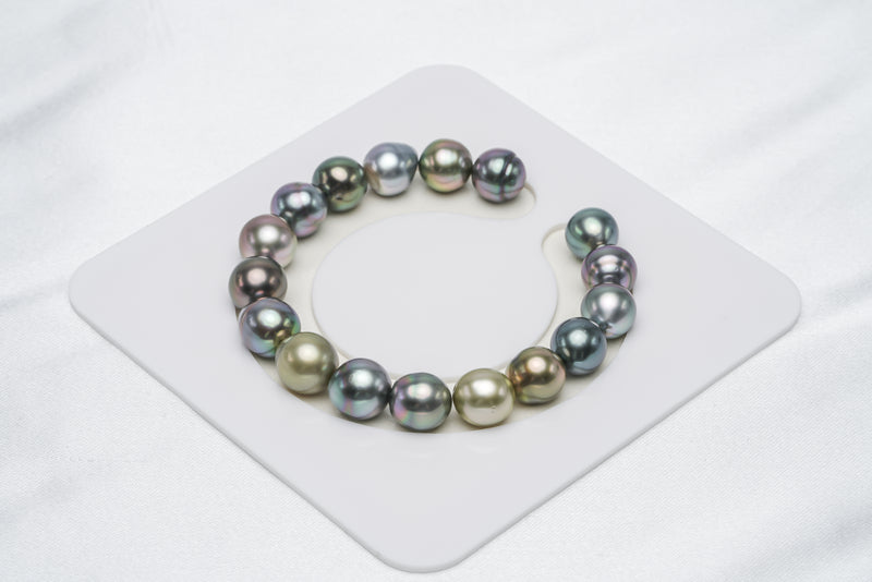 17pcs "Once" Multi Bracelet - Semi-Baroque 10mm AAA quality Tahitian Pearl - Loose Pearl jewelry wholesale