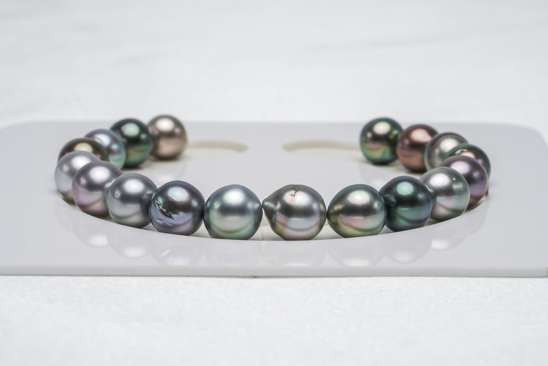 18pcs "Shy Face" Multi Bracelet - Semi-Baroque 8mm AAA/AA quality Tahitian Pearl - Loose Pearl jewelry wholesale