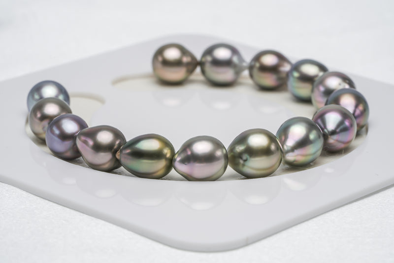 15pcs "Simply Good" Pastel Bracelet - Drop/Semi-Baroque 9mm AAA quality Tahitian Pearl - Loose Pearl jewelry wholesale