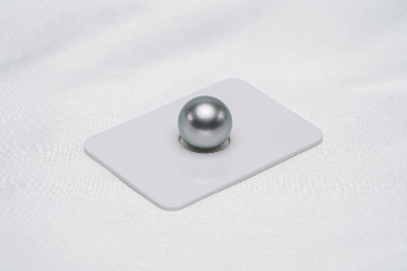 Grey Single Pearl - Round 13.1mm AA quality Tahitian Pearl - Loose Pearl jewelry wholesale