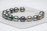 15pcs "Boat" Multi Bracelet - Circle 9mm AAA/AA quality Tahitian Pearl - Loose Pearl jewelry wholesale