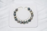 15pcs "Boat" Multi Bracelet - Circle 9mm AAA/AA quality Tahitian Pearl - Loose Pearl jewelry wholesale