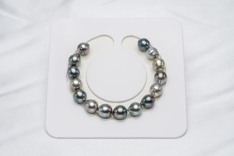 15pcs "Boat" Multi Bracelet - Circle 9mm AAA/AA quality Tahitian Pearl - Loose Pearl jewelry wholesale