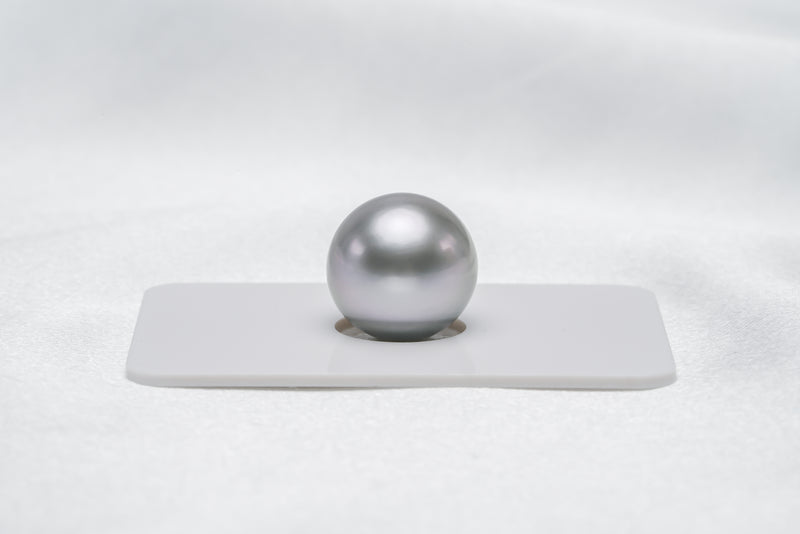 Grey Cherry Single Pearl - Semi-Round 14.1mm AAA quality Tahitian Pearl - Loose Pearl jewelry wholesale