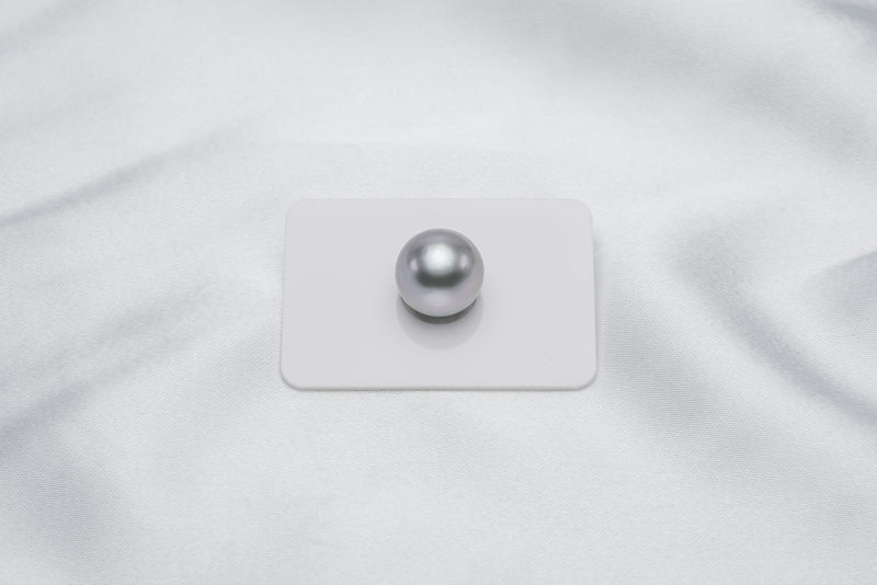 Grey Cherry Single Pearl - Semi-Round 14.1mm AAA quality Tahitian Pearl - Loose Pearl jewelry wholesale