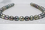 39pcs "Colorful Circle" Multi Necklace - Circle 8-11mm AAA/AA quality Tahitian Pearl - Loose Pearl jewelry wholesale