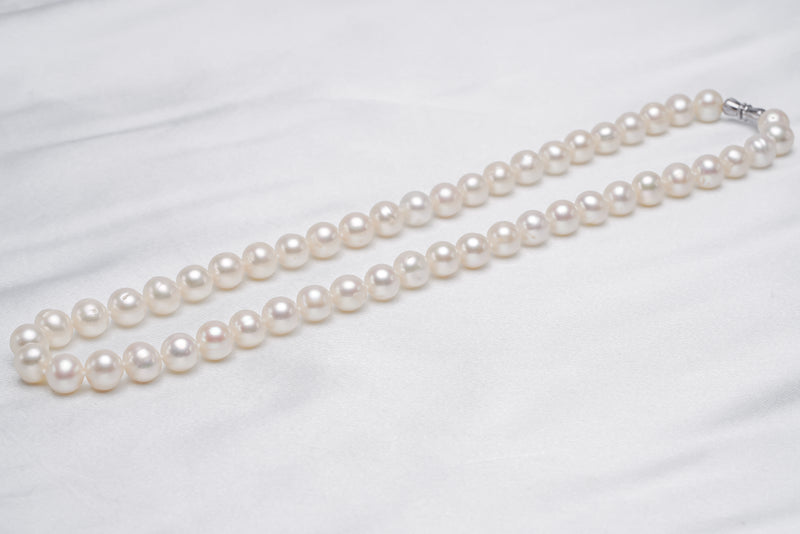 50pcs Fresh Water Pearl Necklace - Near-Round 7-8mm A quality - Loose Pearl jewelry wholesale