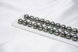 35pcs "Far Away" Peacock & Green Necklace - Semi-Baroque 8-10mm AAA quality Tahitian Pearl - Loose Pearl jewelry wholesale