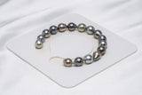 16pcs "Searching" Multi Bracelet - Semi-Baroque 8mm AAA/AA quality Tahitian Pearl - Loose Pearl jewelry wholesale