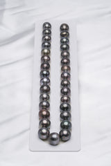 31pcs "Big Bird" Dark Mix Necklace - Semi-Baroque/Near-Round 13-14mm A quality Tahitian Pearl - Loose Pearl jewelry wholesale