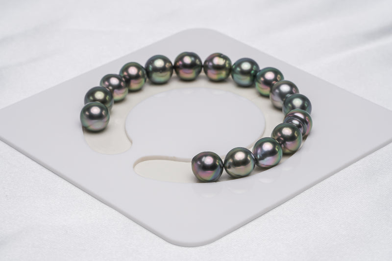 16pcs "See See" Light Peacock Bracelet - Semi-Baroque 9mm AAA quality Tahitian Pearl - Loose Pearl jewelry wholesale