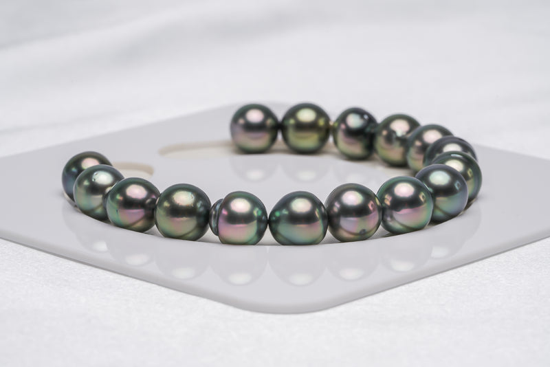 16pcs "See See" Light Peacock Bracelet - Semi-Baroque 9mm AAA quality Tahitian Pearl - Loose Pearl jewelry wholesale