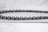 42pcs "Build Me Up" Green Necklace - Circle 8-11mm AAA/AA/A quality Tahitian Pearl - Loose Pearl jewelry wholesale