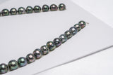 42pcs "Build Me Up" Green Necklace - Circle 8-11mm AAA/AA/A quality Tahitian Pearl - Loose Pearl jewelry wholesale