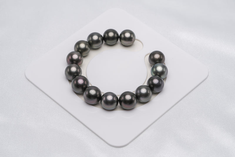 Black Tahitian Pearl Bracelet Loose - CMWPEARLS