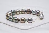 15pcs "Sparkling Night" Light Mix Bracelet - Semi-Baroque/Circle 9-10mm AAA/AA quality Tahitian Pearl - Loose Pearl jewelry wholesale