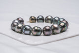 15pcs "Rocky Shell" Dark Mix Bracelet - Circle 11-13mm AAA/AA/A quality Tahitian Pearl - Loose Pearl jewelry wholesale