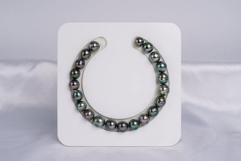 21pcs "Space D" - Circle Peacock 8-9mm AA Quality Tahitian Pearl - Loose Pearl jewelry wholesale