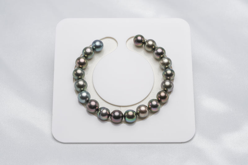 19pcs "How to" Multi Bracelet - Semi-Round/Near-Round 8-9mm AA/A quality Tahitian Pearl - Loose Pearl jewelry wholesale