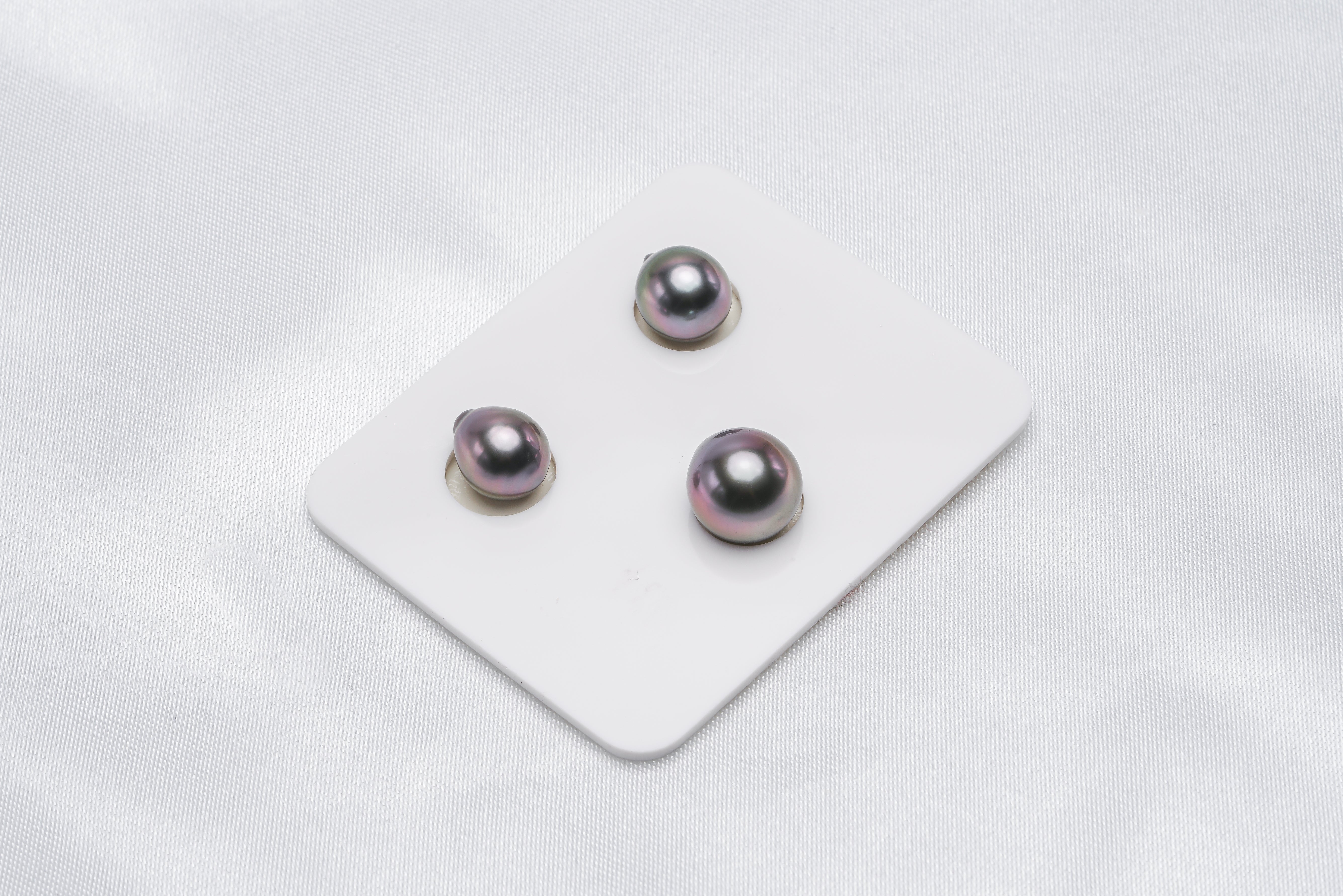 Shinny Cherry Trio Set - Semi-Baroque 8-10mm AAA/AA quality Tahitian Pearl - Loose Pearl jewelry wholesale
