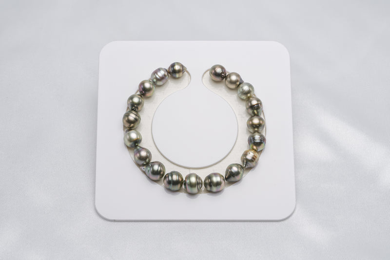 19pcs "Goal" Yellow Mix Bracelet - Circle 8-10mm AAA/AA/A quality Tahitian Pearl - Loose Pearl jewelry wholesale