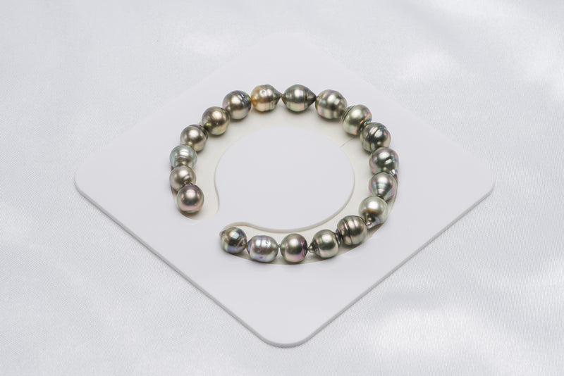 19pcs "Goal" Yellow Mix Bracelet - Circle 8-10mm AAA/AA/A quality Tahitian Pearl - Loose Pearl jewelry wholesale