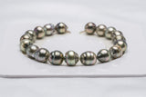19pcs "Goal" Yellow Mix Bracelet - Circle 8-10mm AAA/AA/A quality Tahitian Pearl - Loose Pearl jewelry wholesale