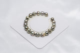 19pcs "Goal" Yellow Mix Bracelet - Circle 8-10mm AAA/AA/A quality Tahitian Pearl - Loose Pearl jewelry wholesale