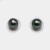 2pcs Green 9.4mm - RSR AA/A Quality Tahitian Pearl Pair ER1052