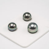 3pcs Green 10-12mm - RSR AAA/AA Quality Tahitian Pearl Trio Set ER1126