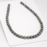 46pcs Green 9mm - RSR AA/AAA Quality Tahitian Pearl Necklace NL1309