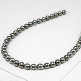 46pcs Green 9mm - RSR AA/AAA Quality Tahitian Pearl Necklace NL1309