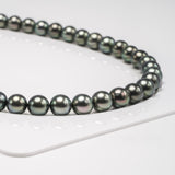 46pcs Green 9mm - RSR AA/AAA Quality Tahitian Pearl Necklace NL1309