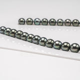 46pcs Green 9mm - RSR AA Quality Tahitian Pearl Necklace NL1309