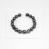17pcs Purple 9-10mm - CL TOP/AAA Quality Tahitian Pearl Bracelet BR1625